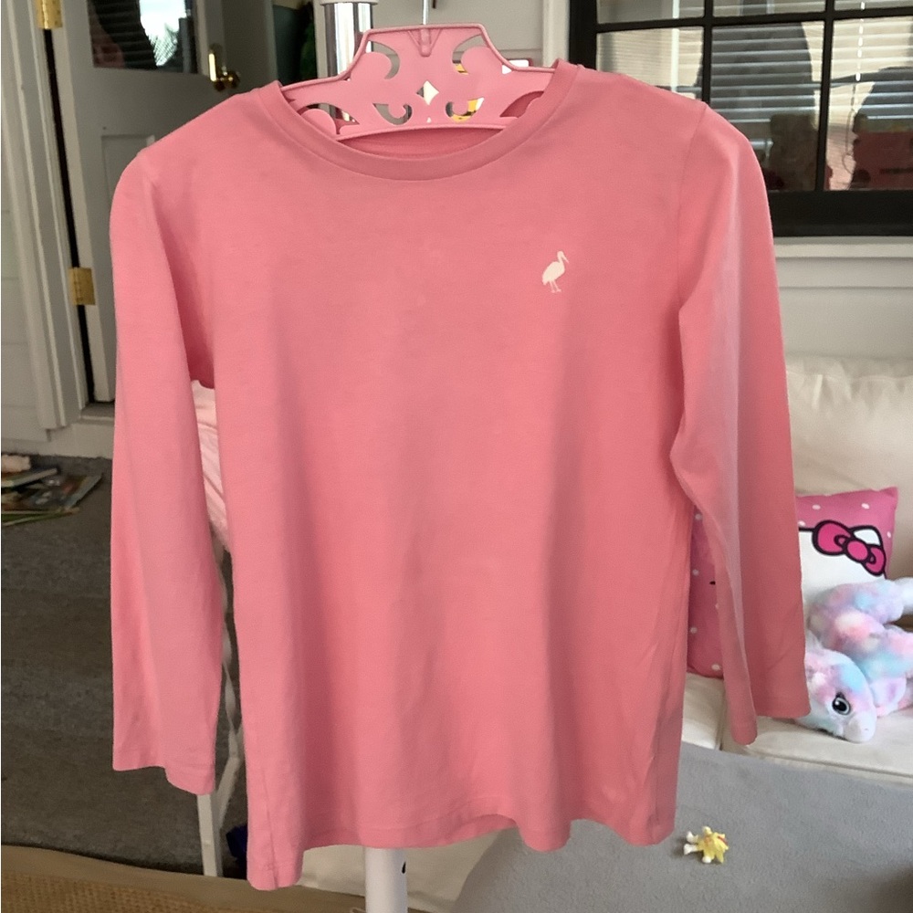 The Beaufort Bonnet Company Pink Long-Sleeve Crewneck Tee w/woody